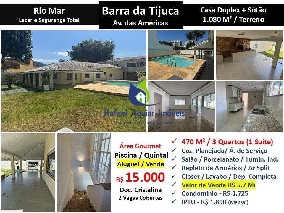 Casa à venda em Rio de Janeiro, Barra da Tijuca