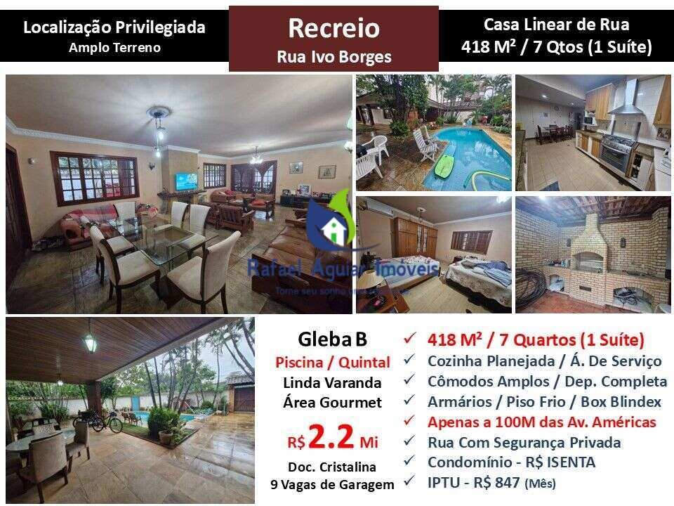 Casa à venda, com 7 quartos, 418m² - Rafael Aguiar Imóveis