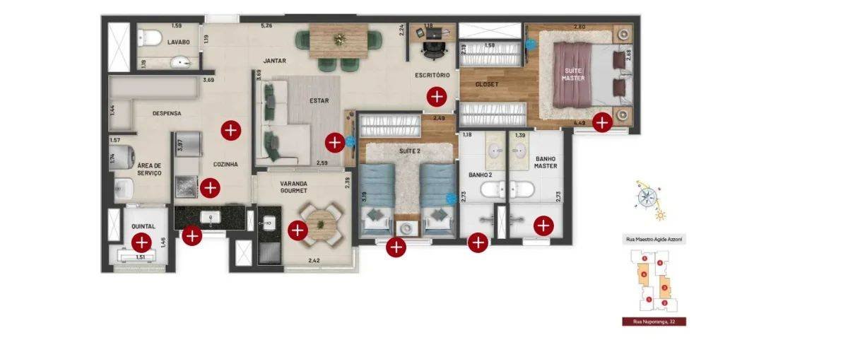 Apartamento à venda em Campinas, Chácara da Barra, com 2 quartos, 81m² - Atual & Lima Imoveis