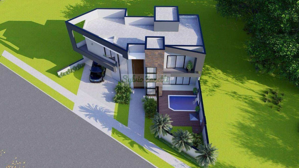 Linda residência sobrado com piscina no Condomínio Terras da Estância Ala do Bosque com previsão de entrega Junho de 2025 - Sylvio Zanetti Corretor de Imóveis