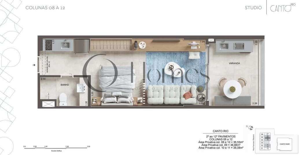 Apartamento à venda com 1 quarto - Copacabana,Rio de Janeiro