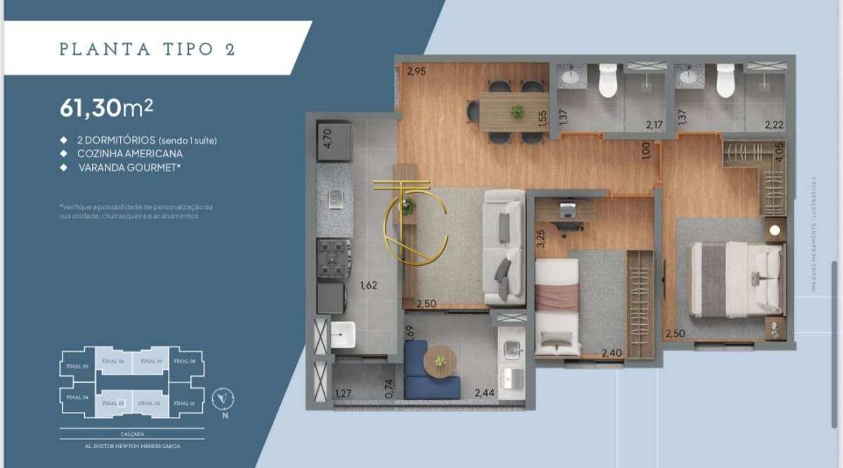 Apartamento à venda com 2 quartos - Jardim Olhos DÁgua,Ribeirão Preto