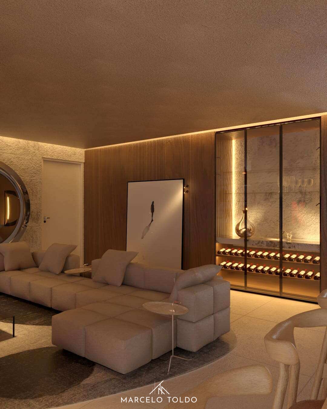 Sala - Apartamento de luxo à venda, no Casa Rubaiyat,  em Juiz de Fora, Santa Helena, com 4 quartos, 189m²