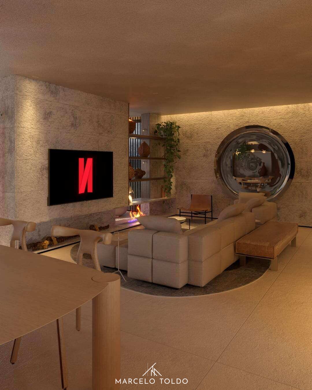 Sala - Apartamento de luxo à venda, no Casa Rubaiyat,  em Juiz de Fora, Santa Helena, com 4 quartos, 255m²