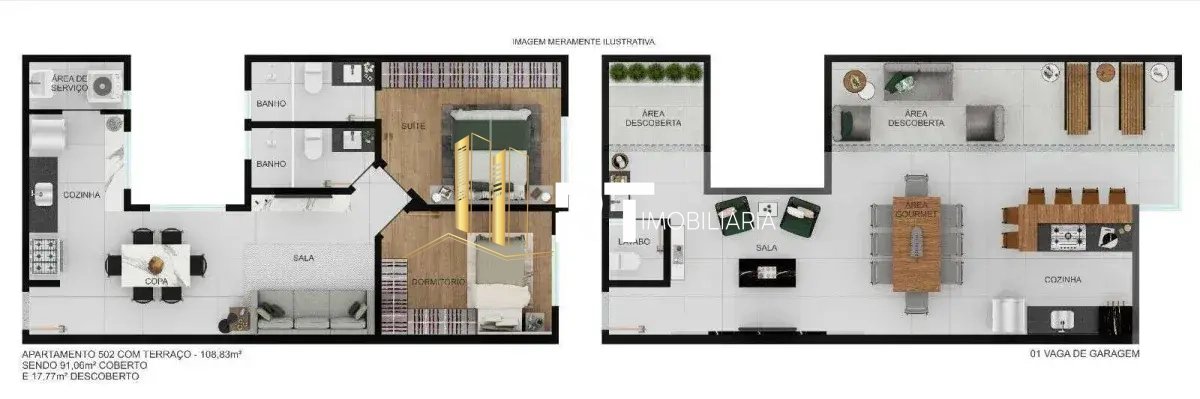 Apartamento à venda com 2 quartos, 61m² - Manoel Valinhas,Divinópolis
