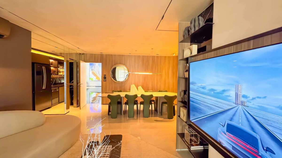 Apartamento vista Mar com 224,64 m², 4 quartos mais dependência completa no Coupé Tower - Barra - MLeão Imóveis