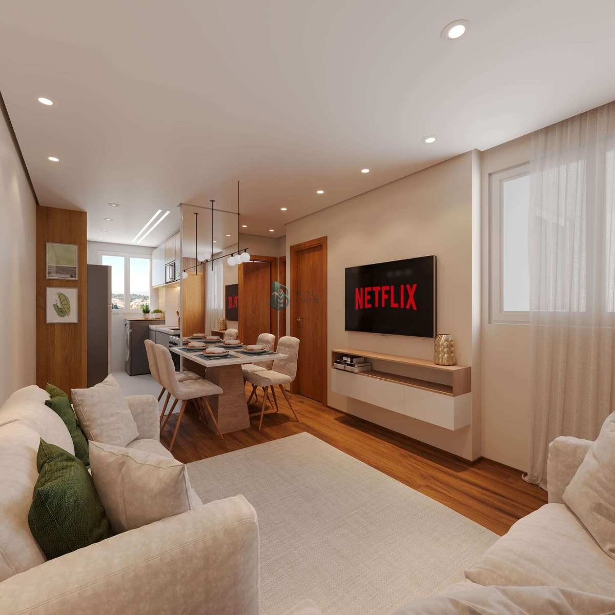 Apartamento à venda com 2 quartos - Nacional,Contagem