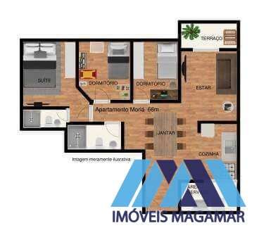 Cobertura à venda, no Edifício Moriá,  em Diadema, Centro, com 3 quartos, 64m² - Imóveis Magamar