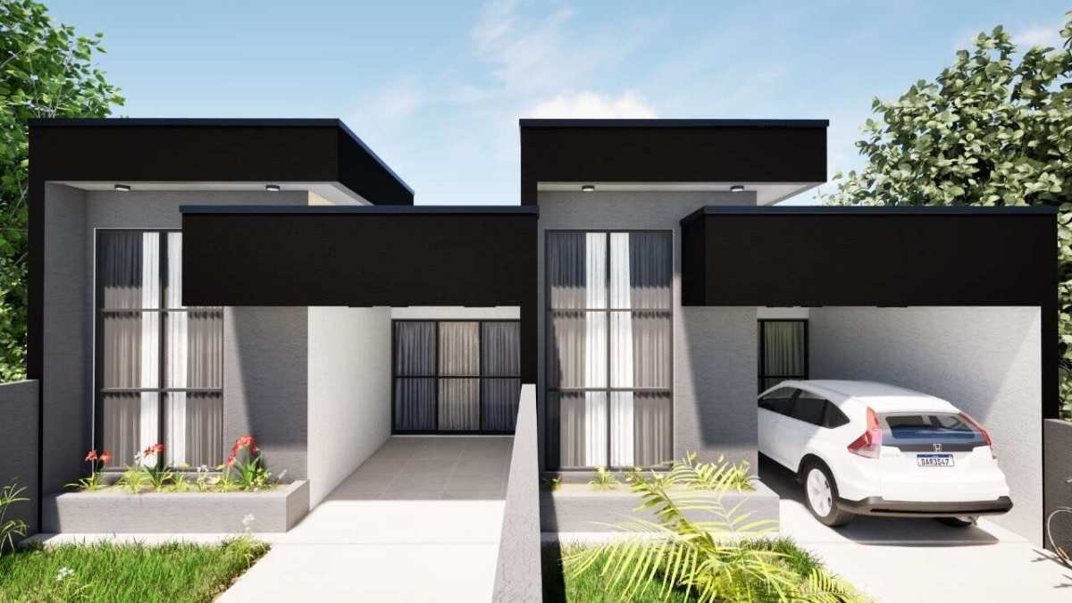 Casa Nova à venda em Guaratuba, Brejatuba, com 3 quartos, 128m² - H77 Construtora e Incorporadora