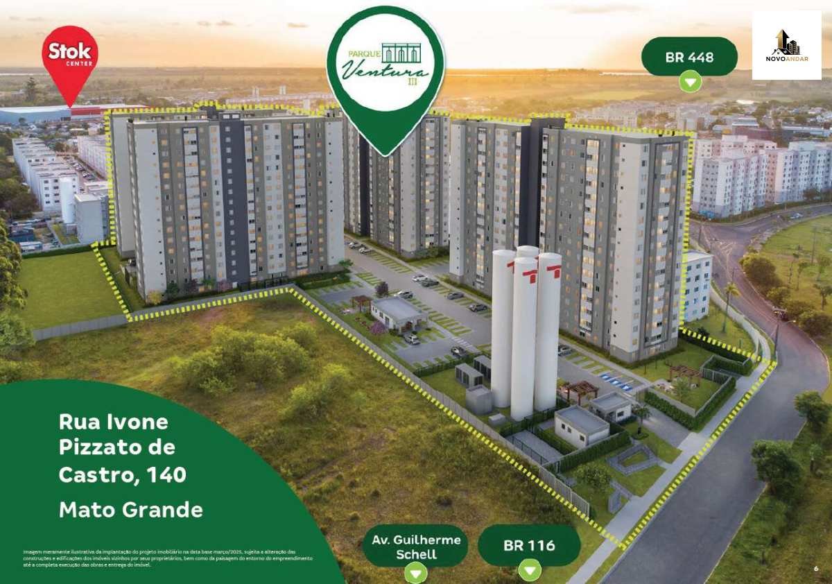 Apartamento à venda com 2 quartos, 36m² - Mato Grande,Canoas
