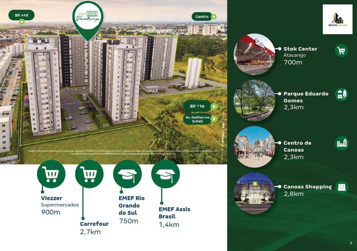 ENTORNO DO PARQUE VENTURA III - PARQUE VENTURA III - 2 DORM. COM ELEVADOR + VARANDA + VAGAConsulte! _MATO GRANDE - CANOAS