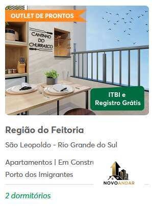 Apartamento à venda com 2 quartos, 40.83m²m² - Feitoria,São Leopoldo