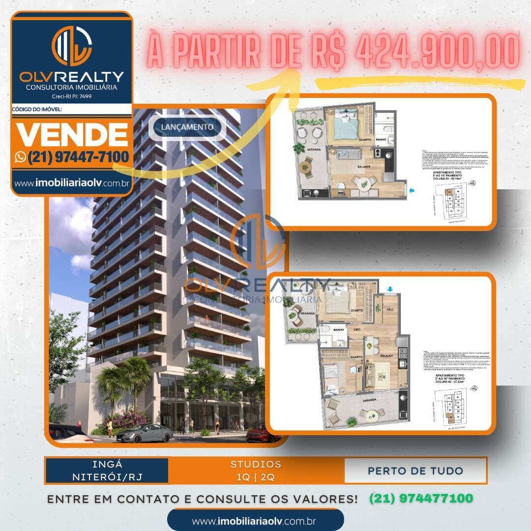 Studio à venda com 1 quarto - Ingá,Niterói