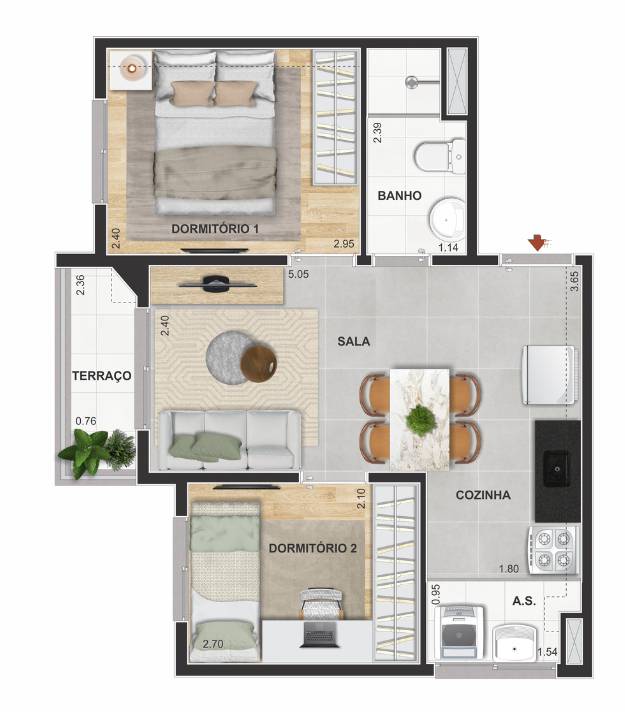 Apartamento à venda com 2 quartos, 37m² - Foto 21